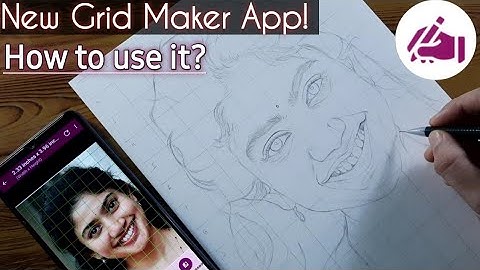 Grid Maker App For Artist | Sai Pallavi Outline Drawing Tutorial