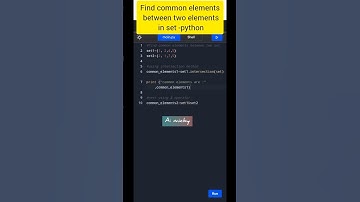 Write the python program🔥 to find the common elements between two✌ set?