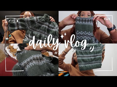 Starting on the sleeves of my colorwork sweater and browsing