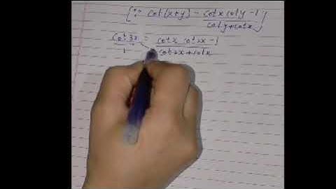 prove that cot x cot 2x - cot 2x cot 3x - cot 3x cot 4x=1 /class11/Trigonometry/#mathematics #viral