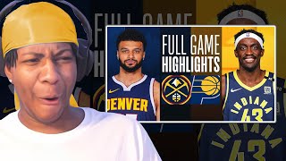 Lvgit Reacts To NUGGETS at PACERS | FULL GAME HIGHLIGHTS | January 23, 2024
