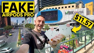 How bad can they be?! Fake AirPods from MBK Shopping Mall in Bangkok