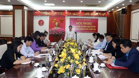 Huyện ủy Vĩnh Tường giao ban công tác Đảng, đoàn thể quý I và triển khai nhiệm vụ quý II năm 2023