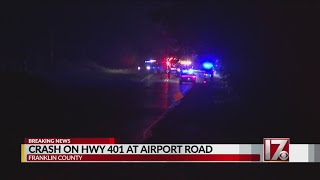 5 hospitalized after crash that closed U.S. 401 in Franklin County