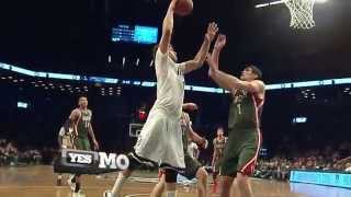 Brook Lopez Flies to Posterize Ersan Ilyasova