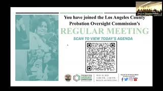 Probation Oversight Commission Meeting: 5/25/2023