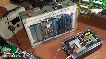 Combo 2 món rời Pin lithium 60AH - máy kích điện 8 FET nhỏ IGBT auto nước ngọt đục phèn về lợ 10/000