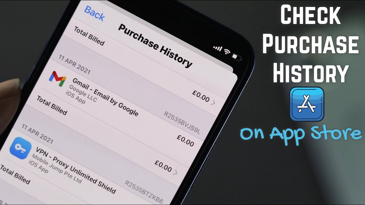 how to see app purchase history on iphone