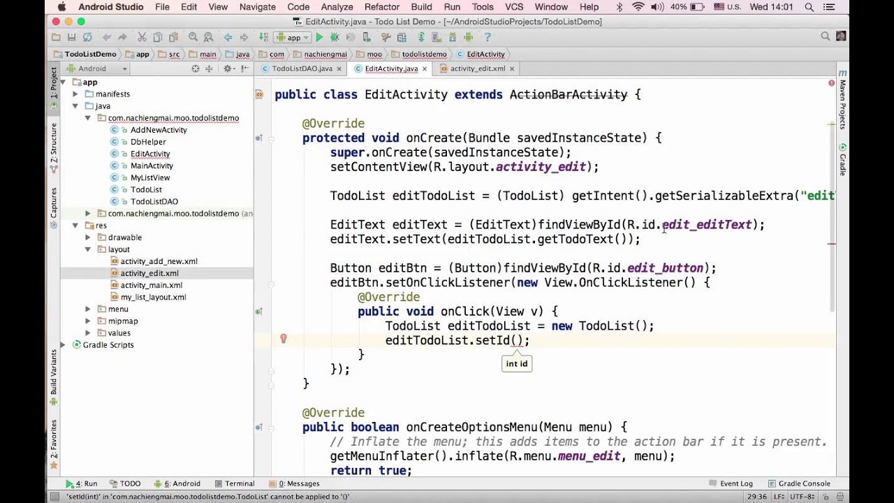 การเขียน Android SQLite ตอนที่ 7 - YouTube