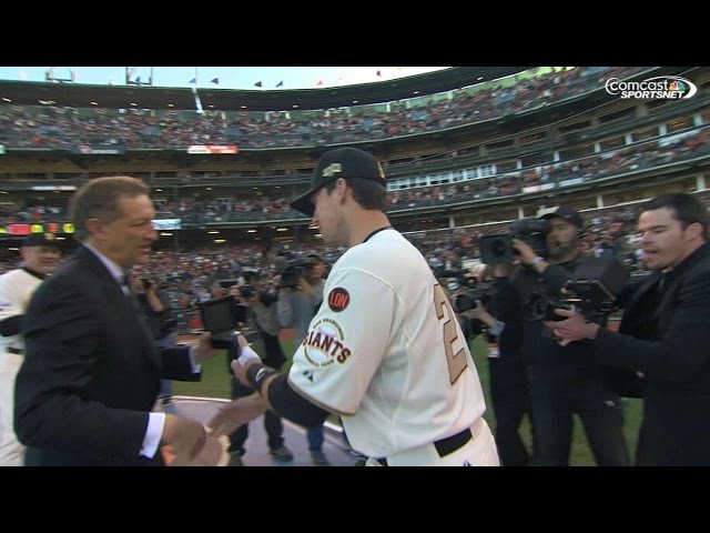 Giants receive 2014 World Series championship rings 