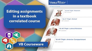 Visible Body Support | Editing Assignments in a VB Courseware Textbook-Correlated Course