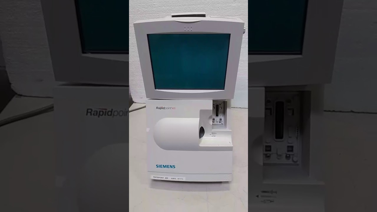 Rapidpoint 400 SIEMENS RAPID POINT 400 SERIES MODEL 405 BLOOD GAS ANALYZER 1 - YouTube