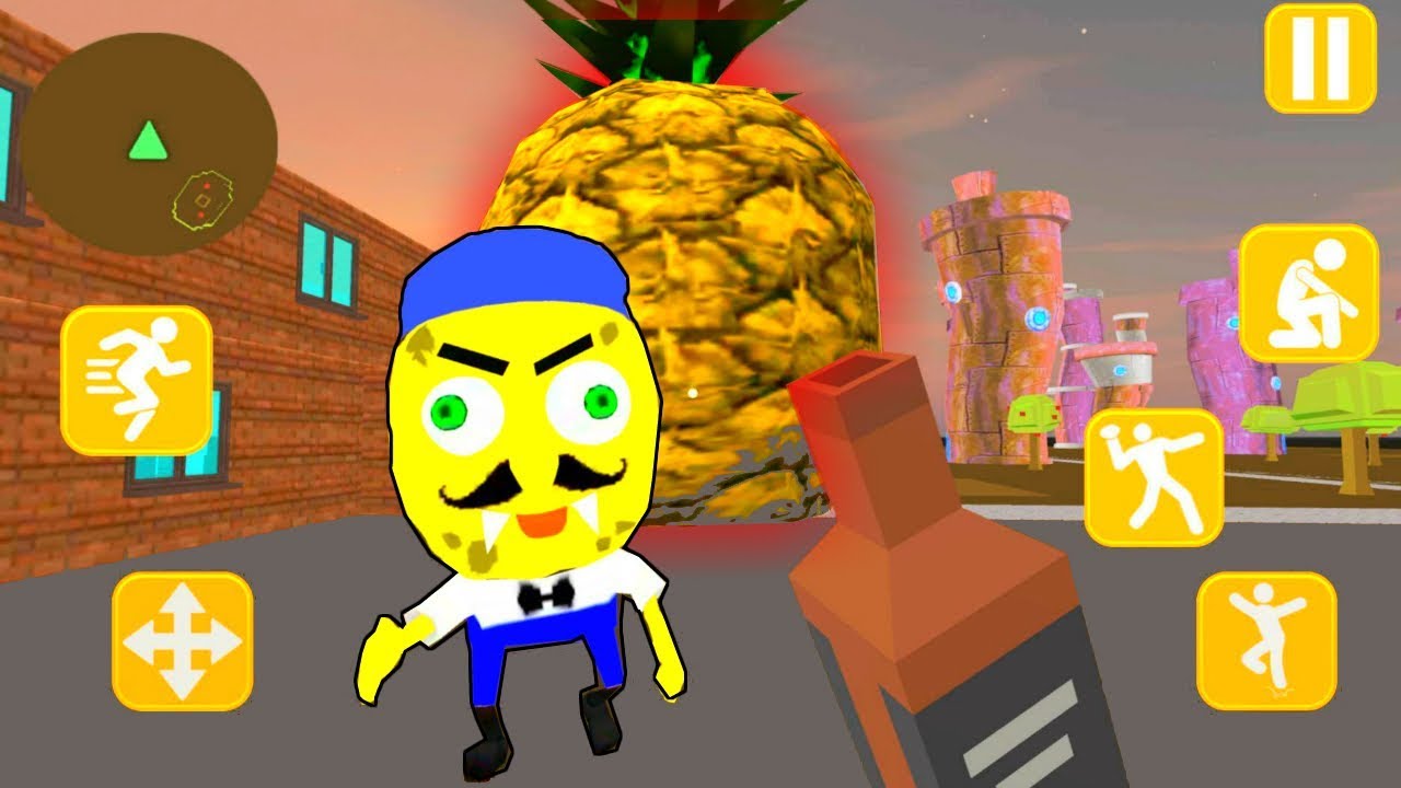 НОВЫЙ сосед ЗЛОЙ СПАНЧ БОБ обновленная Игра - Neighbor Sponge Scary
