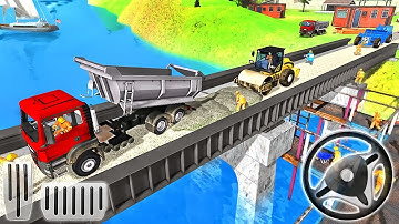 Indian Train Bridge Construction - Railroad Building Simulation - Android GamePlay