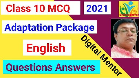 WBBSE Class 10 MCQ Adaptation Package English Questions Answers
