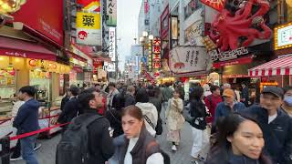A Walk in Osaka | Japan 🇯🇵 | Dotombori Area | 4K | April 2024 | Rojin in Wanderland
