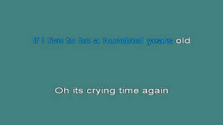 Ray Charles   Cryin 2527 Time 2 [Karaoke]