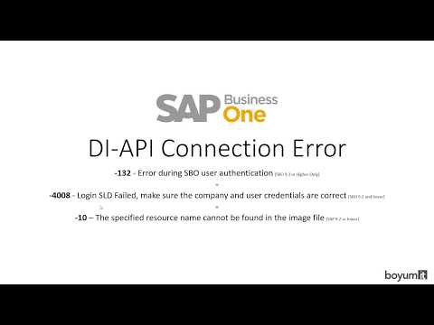 DI API Connection Error: -132 - Error during SBO user authentication (+ error -4008 and -10)