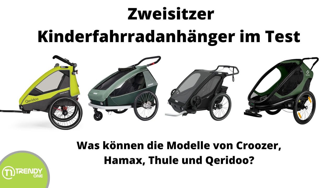 Einsitzer-Kinder-Fahrradanhänger im Test: Thule, Croozer oder Qeridoo? Wer  schneidet am besten ab? - YouTube