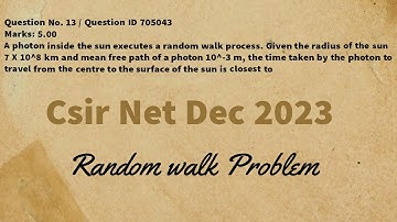 Random Walk Problem || CSIR NET dec 2023|| Q ID 705043|| @Mspriyanka