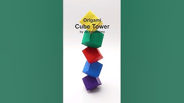 Origami Cube Tower #shorts