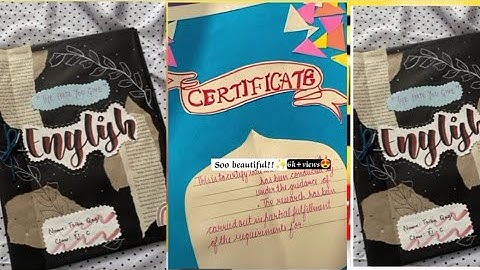 Class 11th & 12th English project file on "The portrait of a lady" #class12 #english #project #file