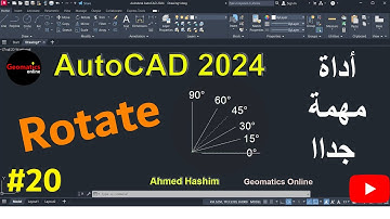 20- أداة (Rotate) اوتوكاد 2024 # Ahmed Hashim