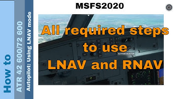 Flight Simulator 2020 - How to - ATR 42 600/72 600 - using LNAV