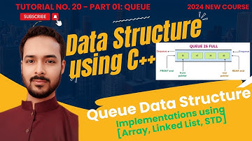 Tutorial 20 Part 01: Queue Data Structure Implementations using [Array, Linked List, STD]