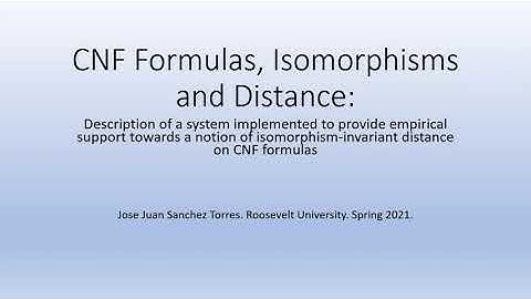 CNF Formulas, Isomorphisms and Distance