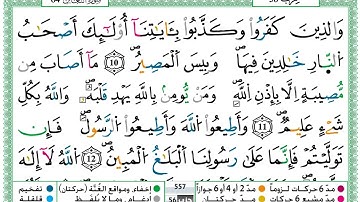 حمزة الجزائري سورة التغابن مكتوبة برواية ورش عن نافع