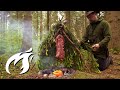 Riesenfleischlappen im wald geruchert und gegrillt fire kitchen asmr 