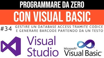 #34 Gestire DB Access tramite codice e creare CODICI A BARRE - Programmare da zero con VB.NET