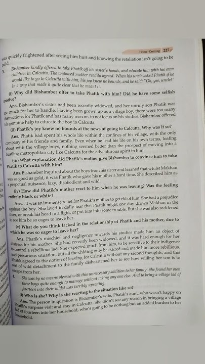 Homecoming By Rabindranath Tagore Question Answers Homecoming by Rabindranath Tagore Questions And Answers #smartenglish #