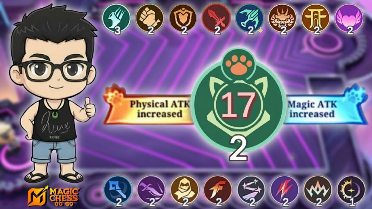 NEW META WORLD RECORD 17 MYSTIC MEOW MCGG SEASON 5 ‼️ MAGIC CHESS GO GO BEST COMBO ‼️