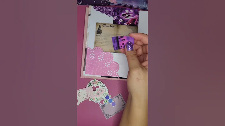 Journal With Me | Pink and Purple Spread | ASMR #shorts #journal #journaling #asmr #journalwithme