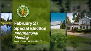 2018-02-13 Special Election February 27 Bond Vote Info Meeting