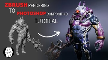 ZBRUSH Rendering to PHOTOSHOP Compositing - Full Tutorial