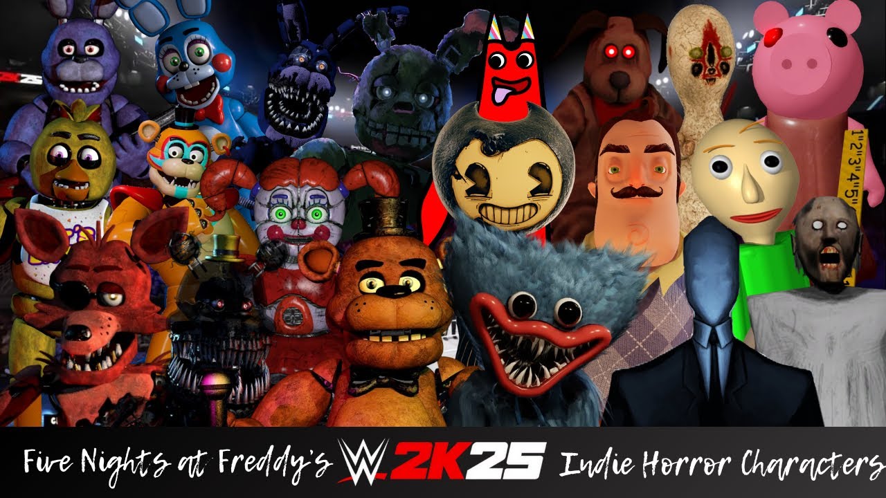 Team FNAF vs. Team Indie Horror! (WWE 2k25 S4 E5)