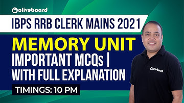 Computer Awareness for RRB Clerk Mains 2021 | Memory Unit | Important MCQs | With Full Explanation