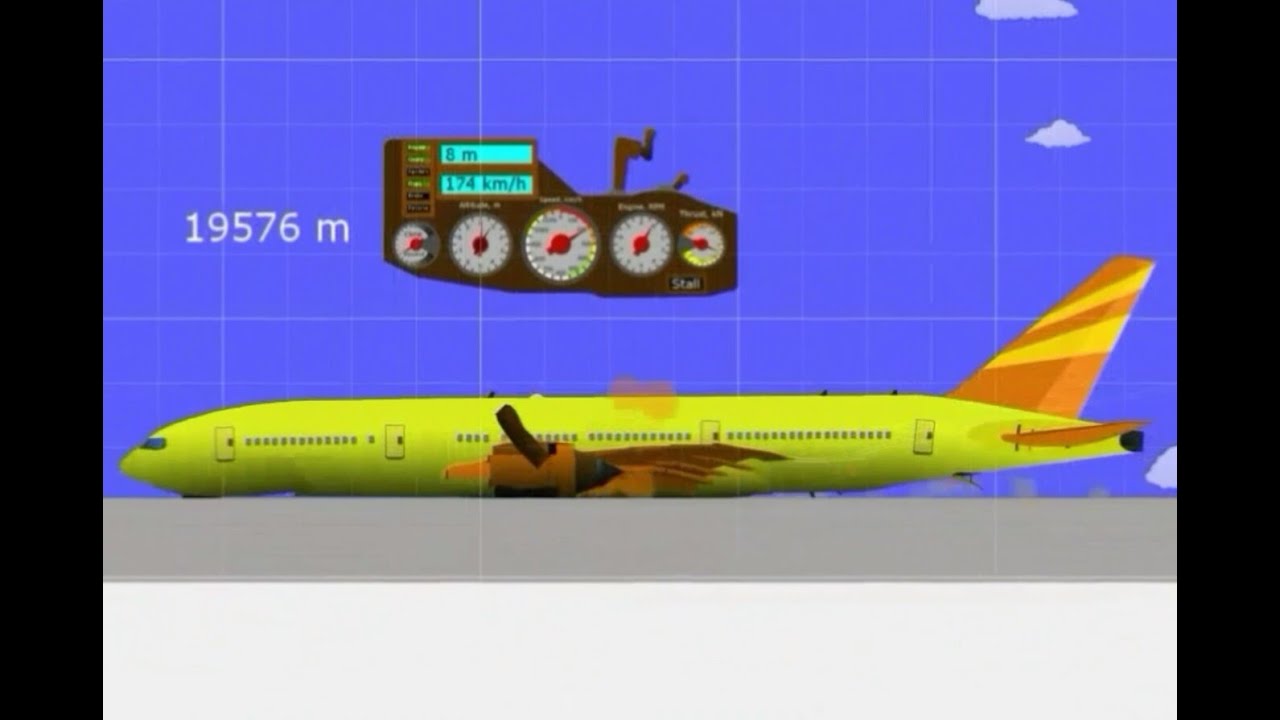 Algodoo Boeing 777 crash