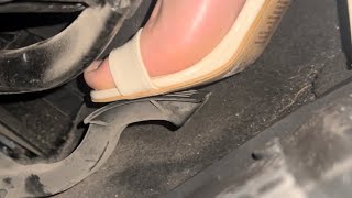 Drive In White High Heels Sandals