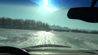 Ice Fishing  Finger Lake  Alaska