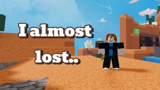 How I almost lost to TRYHARD...Roblox Bedwars