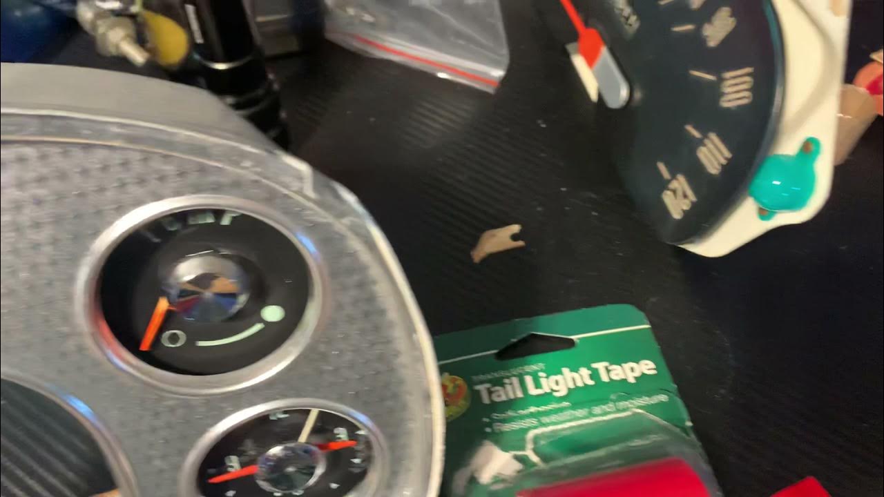 1958 Plymouth Speedometer red light indicators how to YouTube