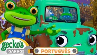 Gecko Preso na Lama! | Temporada 4 Episódio 24 | Garagem do Gecko | Desenhos Animados em Português