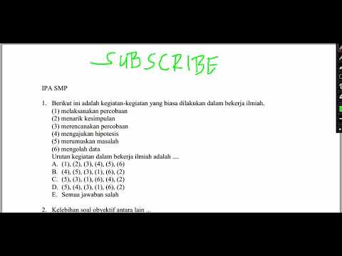 Soal Pre Tes Ppg Ipa 2017