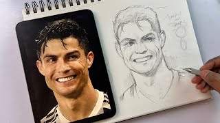 Live Ronaldo drawing tutorial step by step | Basic prospective screenshot 5