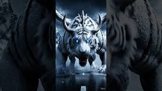 White Tiger Dragon Awakens🐯#shorts #viralshorts #cinematic #vfx#hybridanimal #creaturedesign #cgi