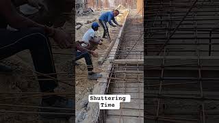 Outer Shuttering of Footing in Summer 🏗️ | Avoid Cracks &amp; Leakage #shuttering #sunnyweather